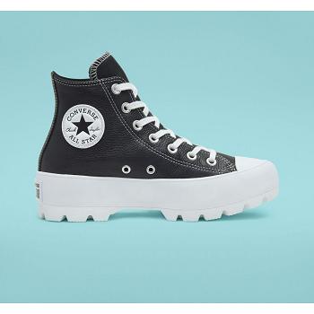 Converse Chuck Taylor All Star Lugged Kožené Cierne - Damske Tenisky